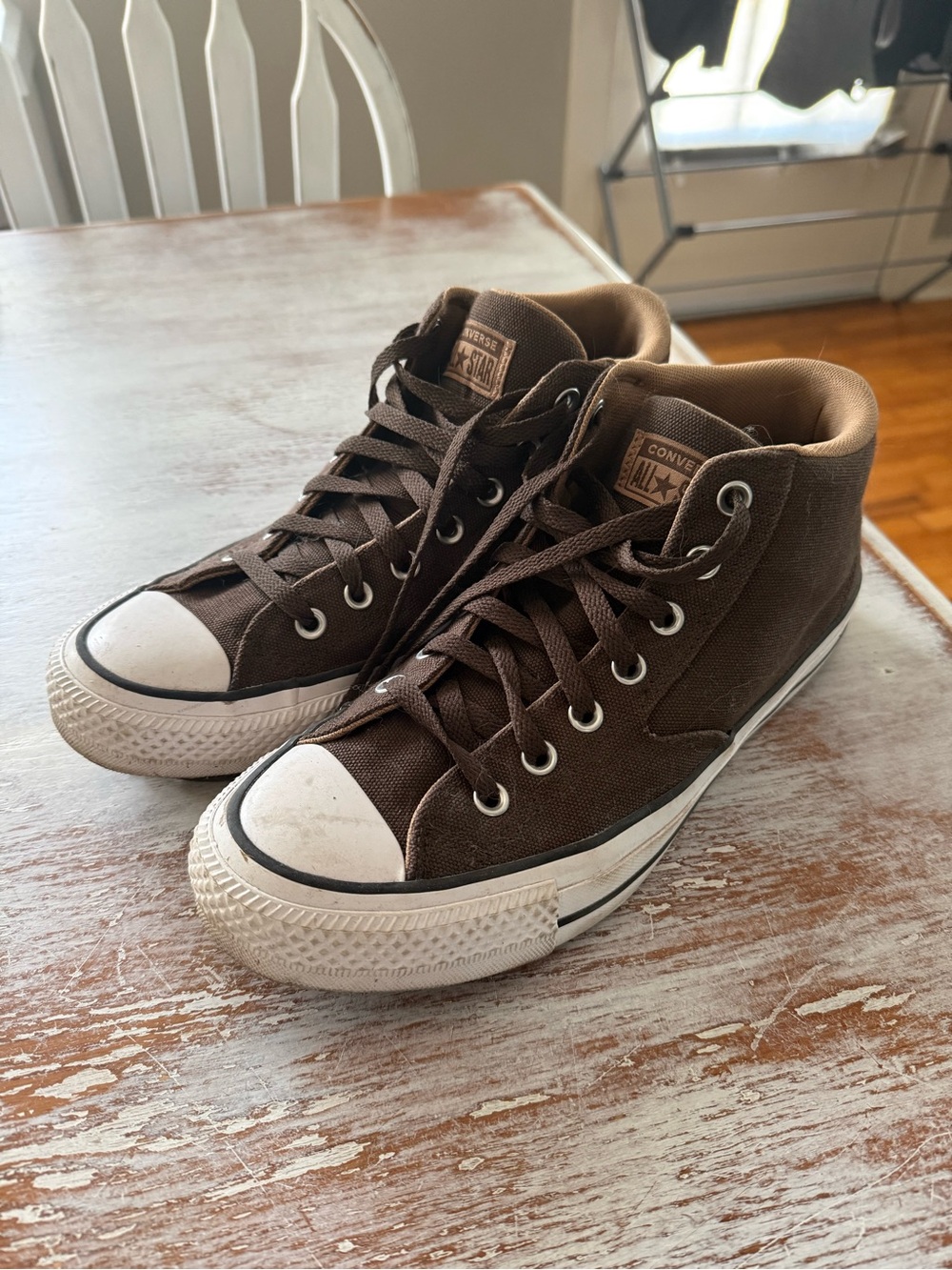 Converse Brown High-Top Canvas Sneakers